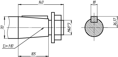 Ч2-80-160 выходной вал конический с наружней резьбой.jpg